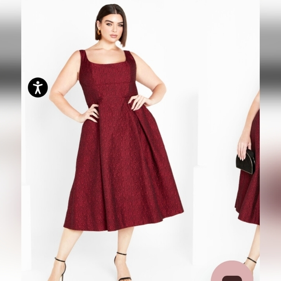 City Chic Dresses & Skirts - CITY CHIC Elegant Red Sleeveless Dress